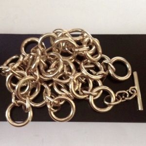 Vintage Gold Toned Hoop Chain Belt Toggle Closure